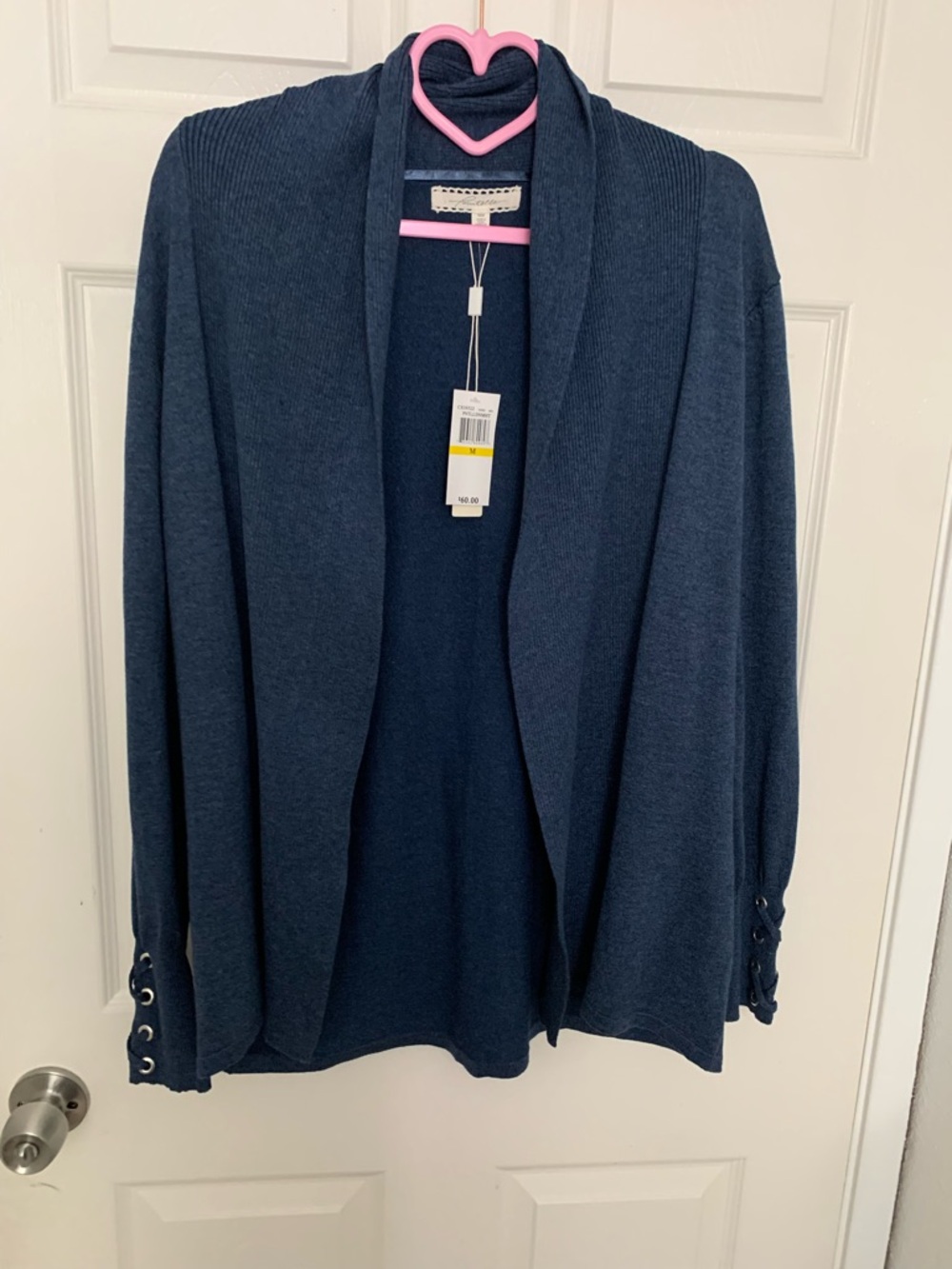 Open-Front Navy Women’s Sweater Cardigan